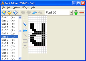 Click to view Sib Font Editor 2.22 screenshot