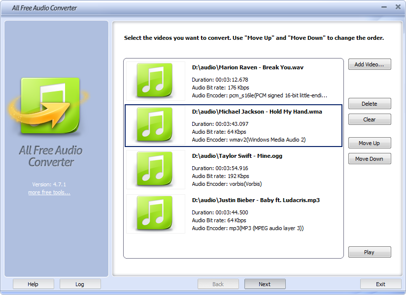 Click to view All Free Audio Converter 5.2.7 screenshot