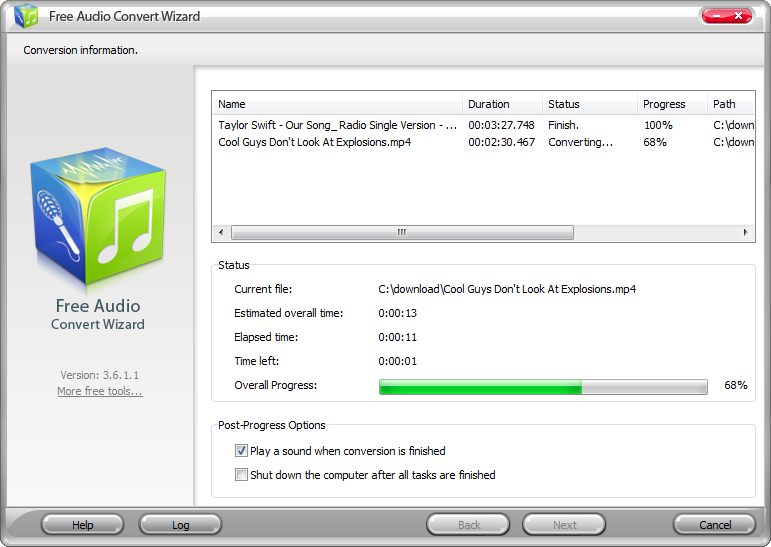 Click to view Free Audio Convert Wizard 4.5.8 screenshot