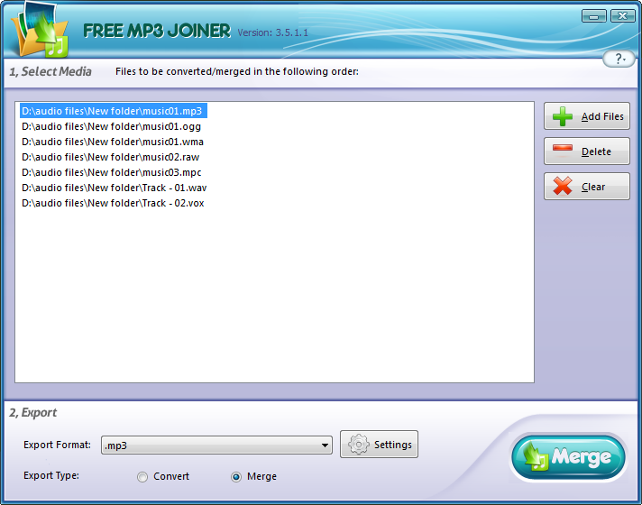 Click to view Free MP3 Joiner 4.2.4 screenshot