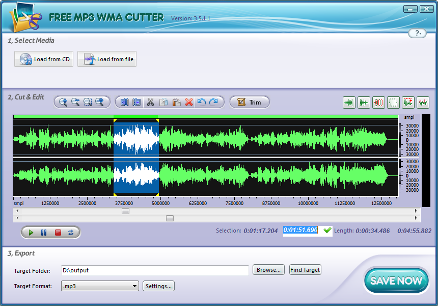 Click to view Free MP3 WMA Cutter 4.2.1 screenshot