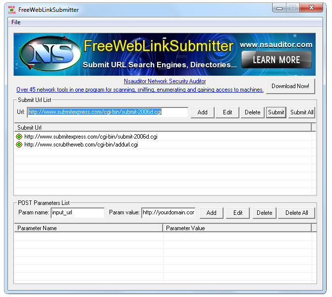 Screenshot for FreeWebLinkSubmitter 1.3.2
