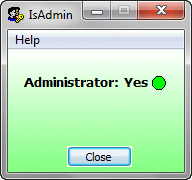 Click to view IsAdmin 1.1 screenshot