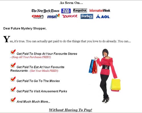 Click to view Mystery Shopping Jobs 1.0 screenshot