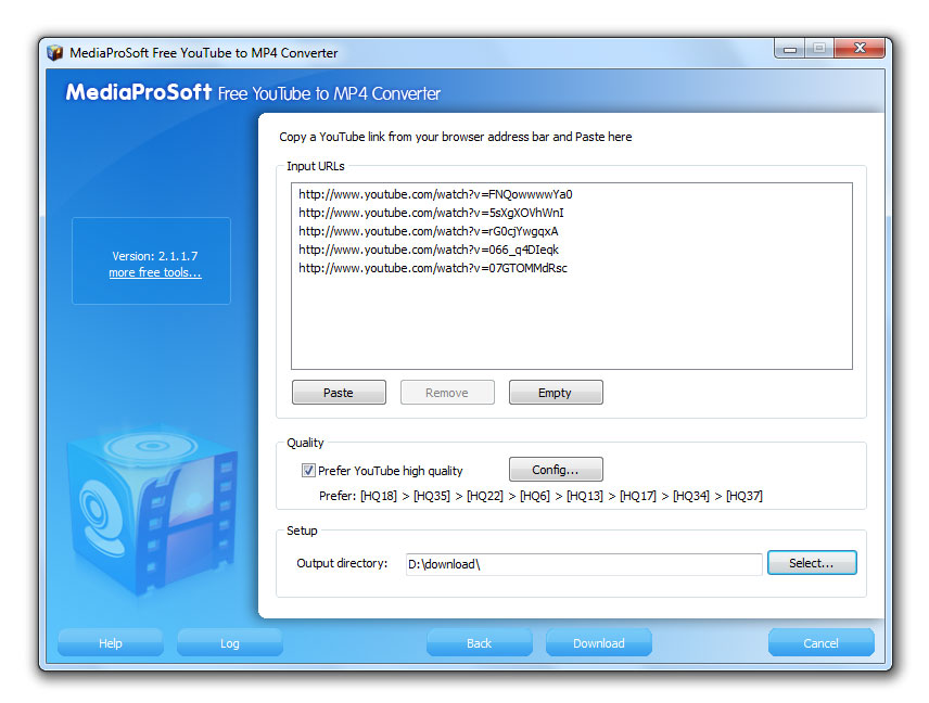Click to view MediaPro Free YouTube to MP4 Converter 6.4.3 screenshot