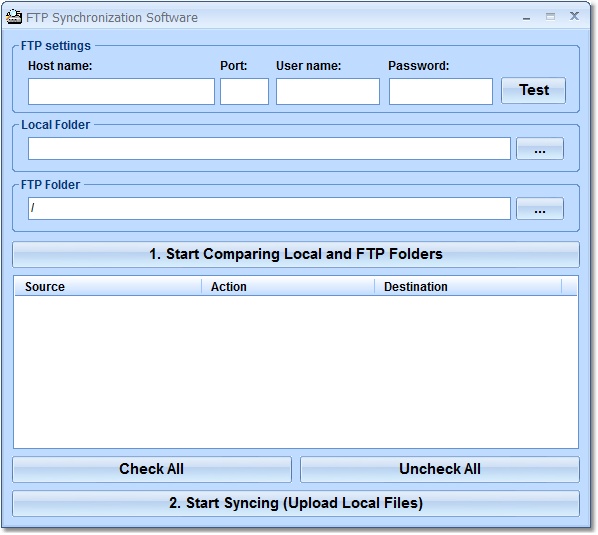 Click to view FTP Synchronization Software 7.0 screenshot