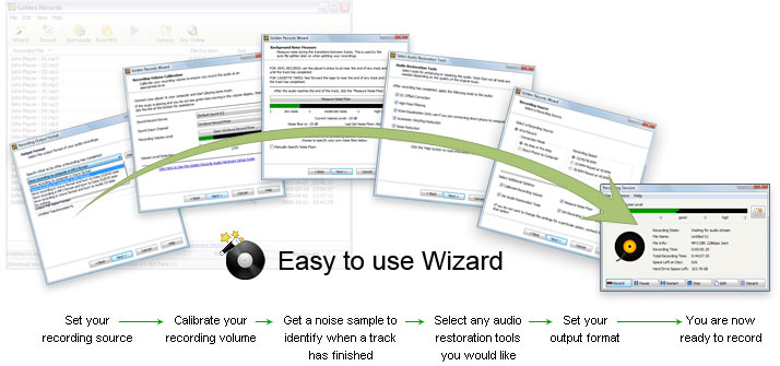Click to view Golden Records Vinyl to CD/MP3 Converter 2.06 screenshot