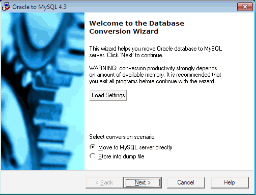 Click to view Oracle-to-MySQL 5.5 screenshot