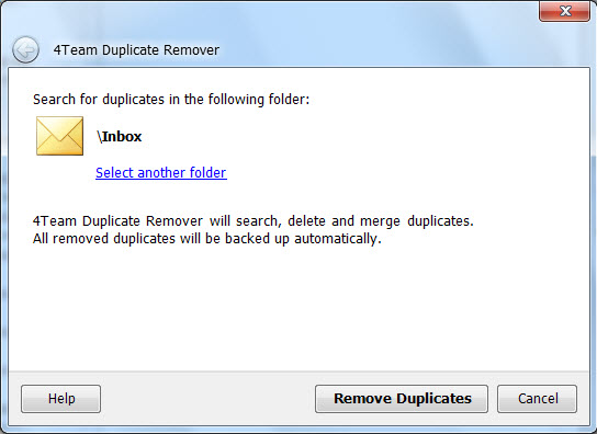 Click to view Duplicate Remover for Outlook 3.21 screenshot