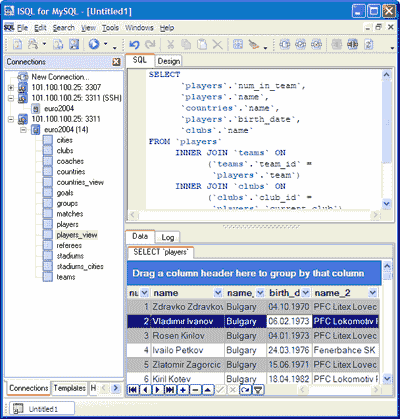 Click to view MyISQL (ISQL for MySQL) 2.2.0 screenshot