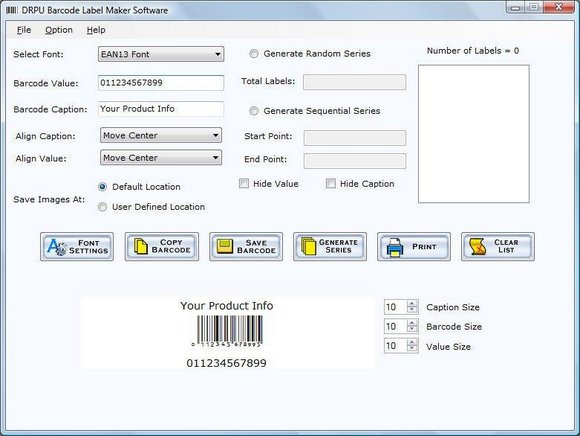 Click to view Barcode Label Design Application 5.0.1.5 screenshot