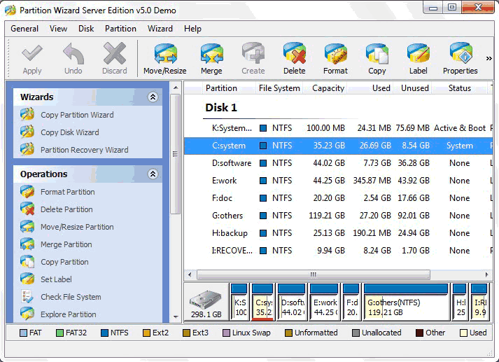 Click to view Partition Magic Server 6.0 screenshot