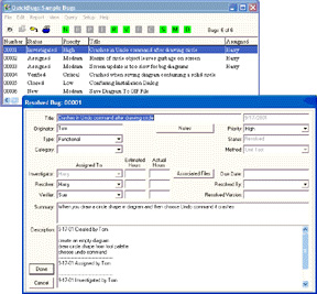 Click to view QuickBugs Windows 2.2.1 screenshot