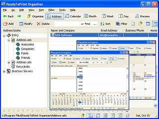 Click to view ReadyToPrint Organizer 4.82 screenshot