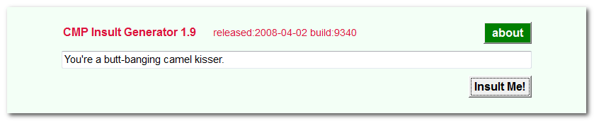 Click to view Insult Generator 1.9 screenshot