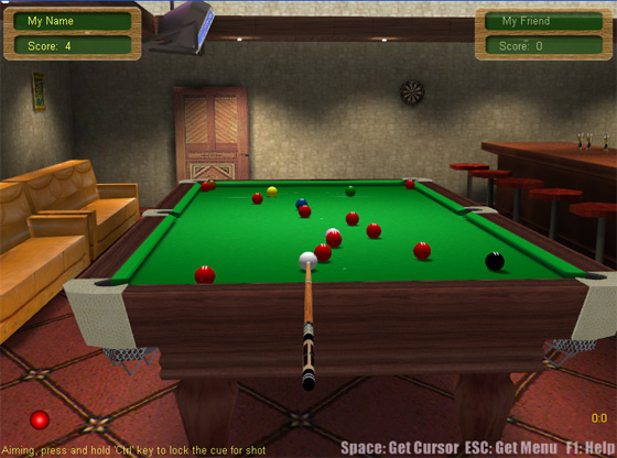 Screenshot for 3D Live Snooker 2.72
