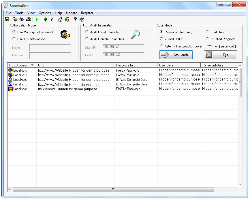 Click to view SpotAuditor 4.9.6 screenshot