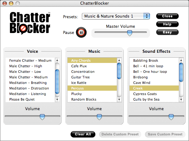 Click to view ChatterBlocker 1.1.0 screenshot