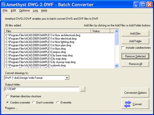 Click to view Amethyst DWG-2-DWF 2 screenshot