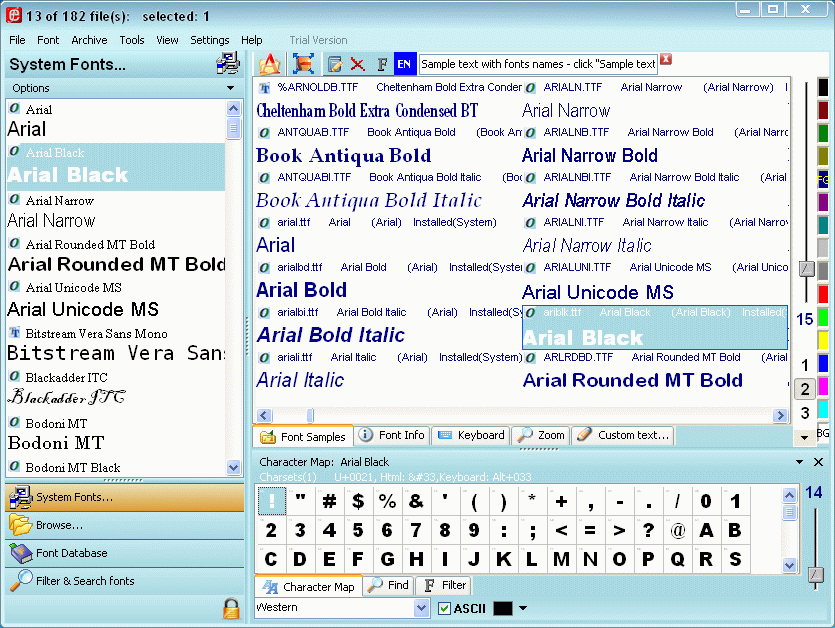 Click to view FontExplorerL.M. 6.1.0 screenshot