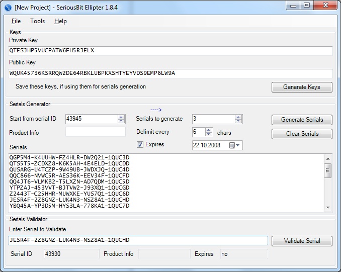 Click to view SeriousBit Ellipter 1.8.6 screenshot