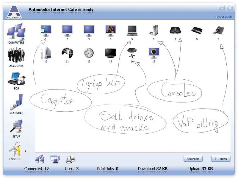Click to view Internet Cafe Software 8.0.6 screenshot