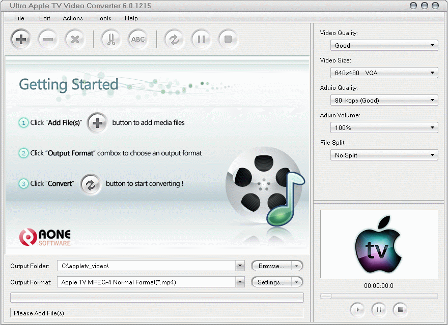 Click to view Ultra Apple TV Video Converter 6.0.0202 screenshot