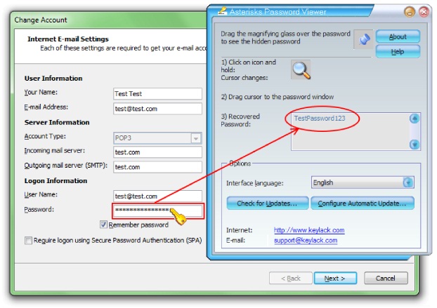 Click to view Asterisks Password Viewer 3.15 screenshot