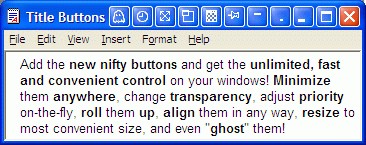 Click to view Actual Title Buttons 8.1.1 screenshot