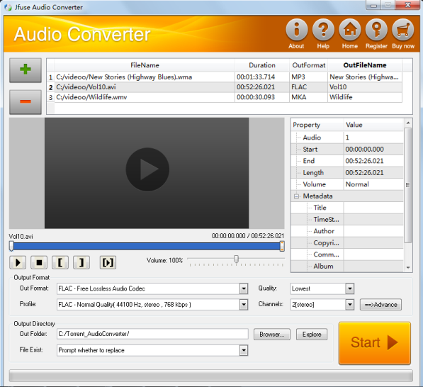 Click to view Jfuse Audio Converter 1.24 screenshot
