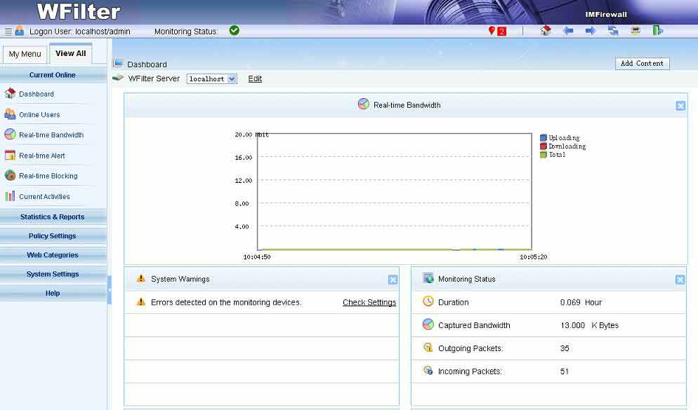 Click to view WFilter Enterprise 4.1.186 screenshot
