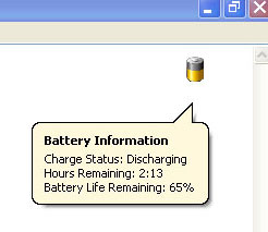 Click to view Laptop Battery Power Monitor 1.0 screenshot