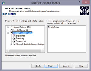 Click to view BackRex Outlook Backup 2.8.175 screenshot