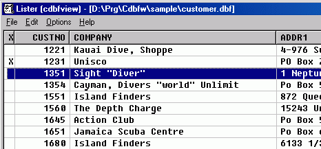 Click to view CDBFview 1.30 screenshot