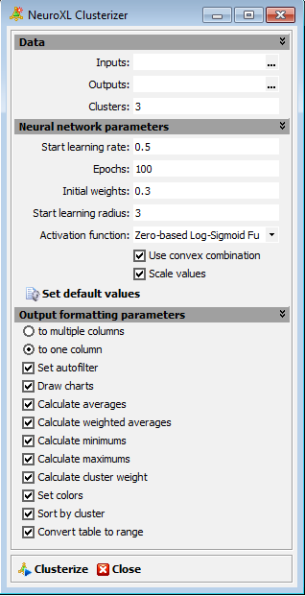 Click to view NeuroXL Package 3.1.2 screenshot