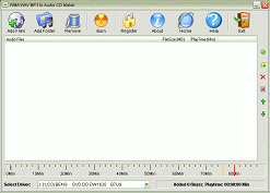 Click to view WMA WAV MP3 to Audio CD Maker 1.1.0 screenshot