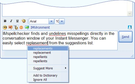 Click to view IMSpellchecker XP 2.4 screenshot