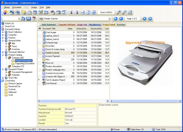 Click to view DocuCabinet 2.3.1 screenshot