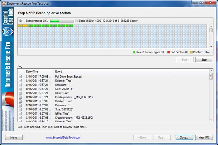 Click to view Office DocumentsRescue Professional 6.10 screenshot