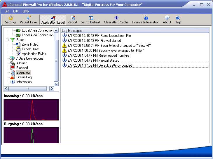 Click to view eConceal Firewall for Servers 2.0.016.1 screenshot