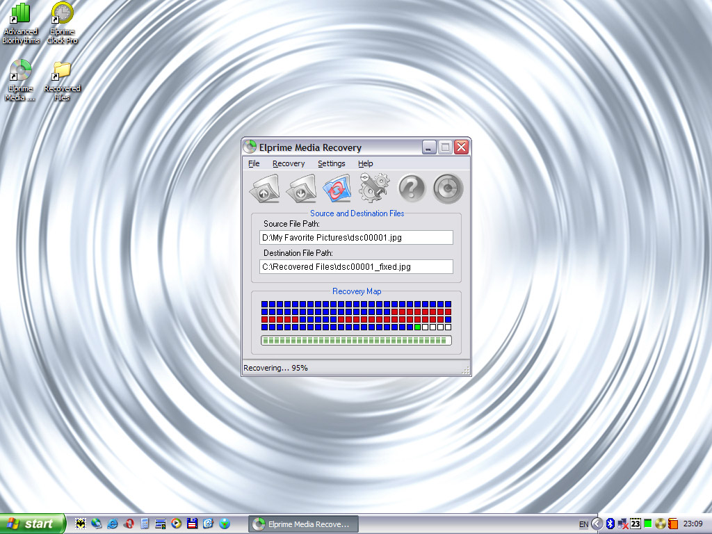 Click to view Elprime Media Recovery 1.5 screenshot