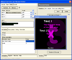Click to view Amara Flash Intro and Banner Builder 3.33 screenshot