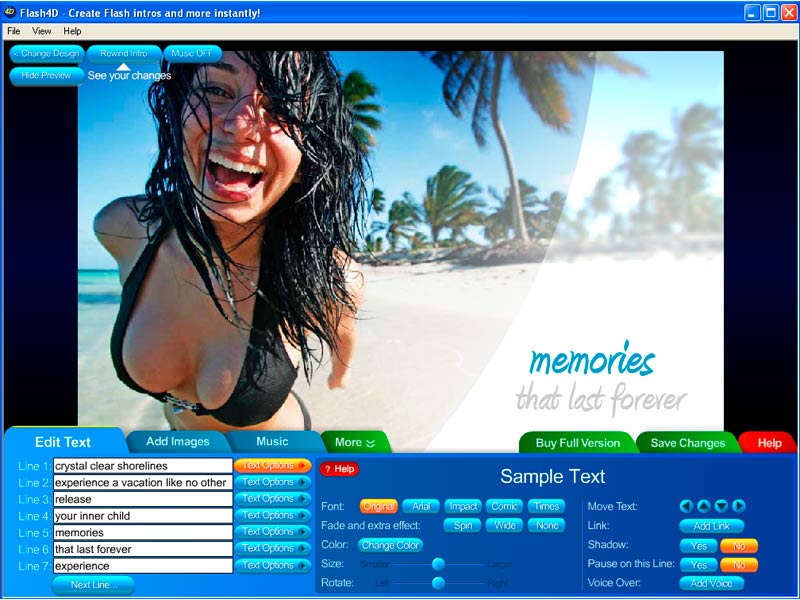 Click to view Flash4D Home Edition 7.1 screenshot