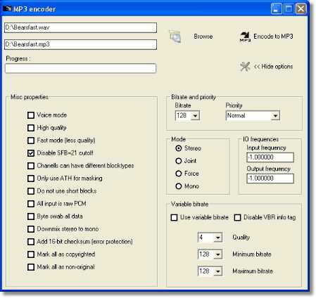 Click to view Free MP3 Converter 3.5 screenshot