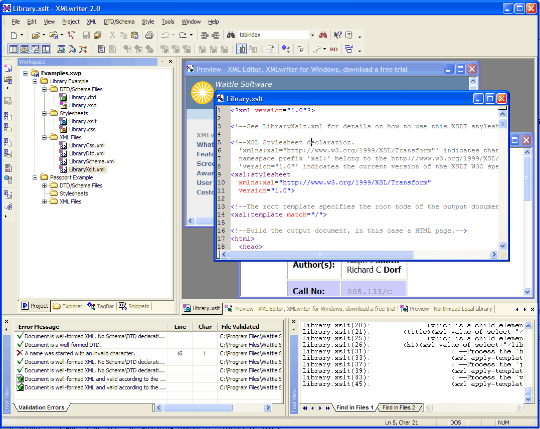 Click to view XMLwriter XML Editor 2.7 screenshot