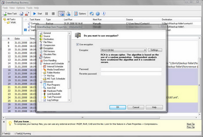 Click to view GrandBackup Business 1.4 screenshot