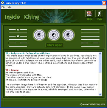 Click to view Inside IChing 1.10 screenshot
