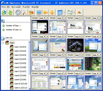 Click to view LAN Employee Monitor ( LAN Monitoring Software ) 4.3 screenshot