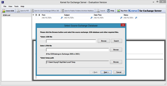 Click to view Isinteg Exchange 2003 14.05.01 screenshot