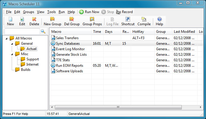 Click to view Macro Scheduler - Macro Recorder 14.1.02 screenshot